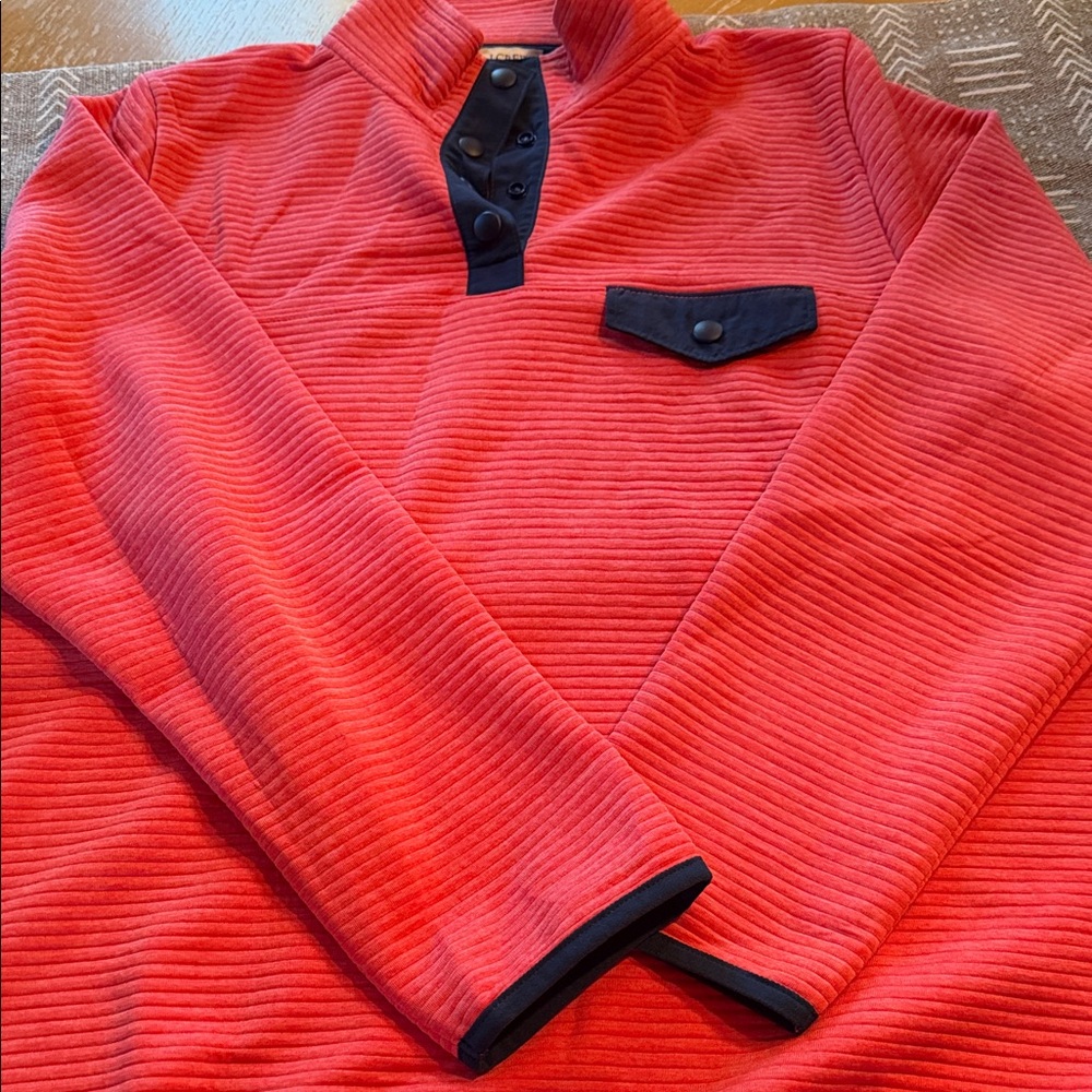 J. Crew Textured  Snap Neck Pullover Size L